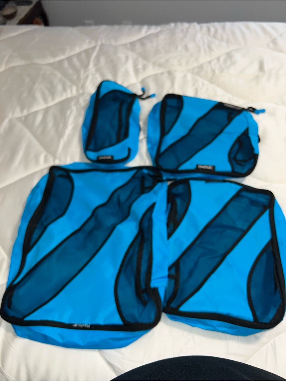 Blue Packing Cube Set for Men Travel Organizers